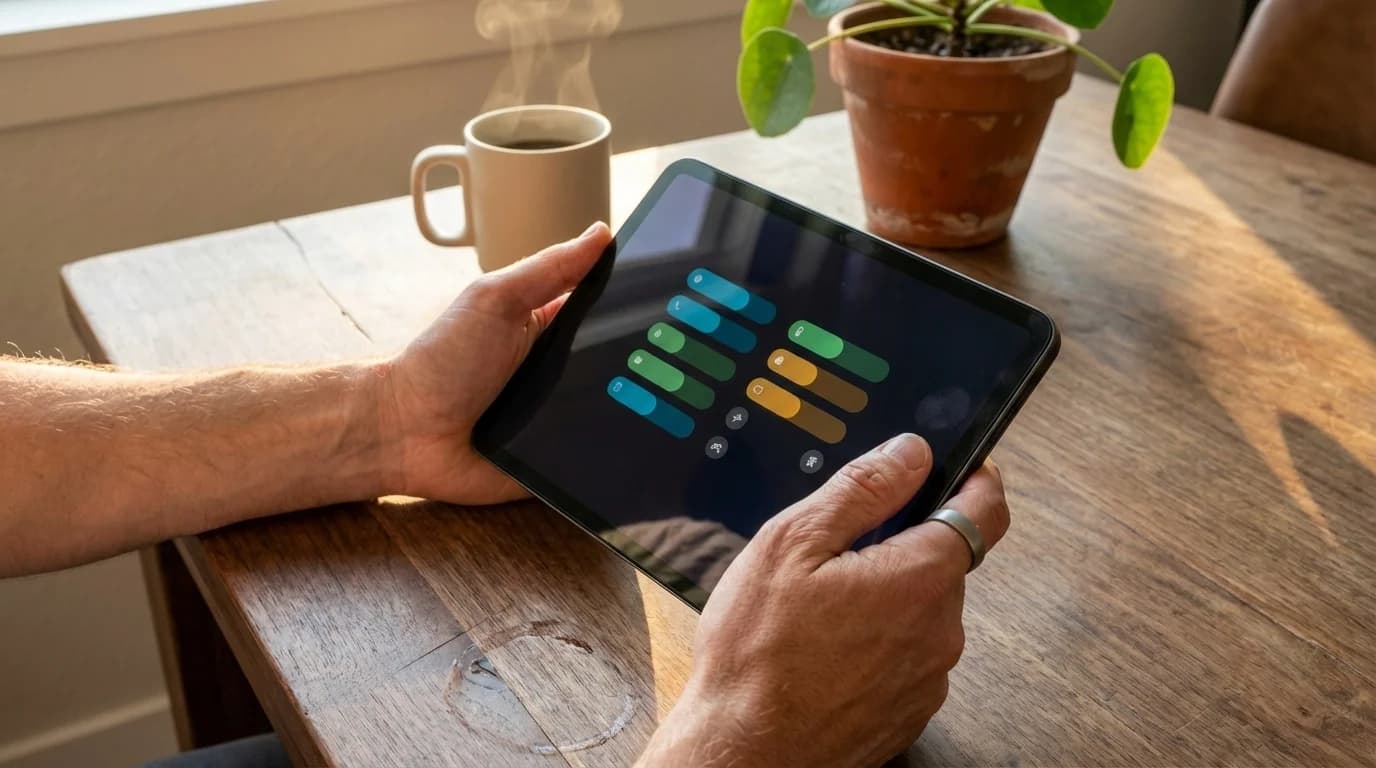 Personalized emergency action plan on tablet
