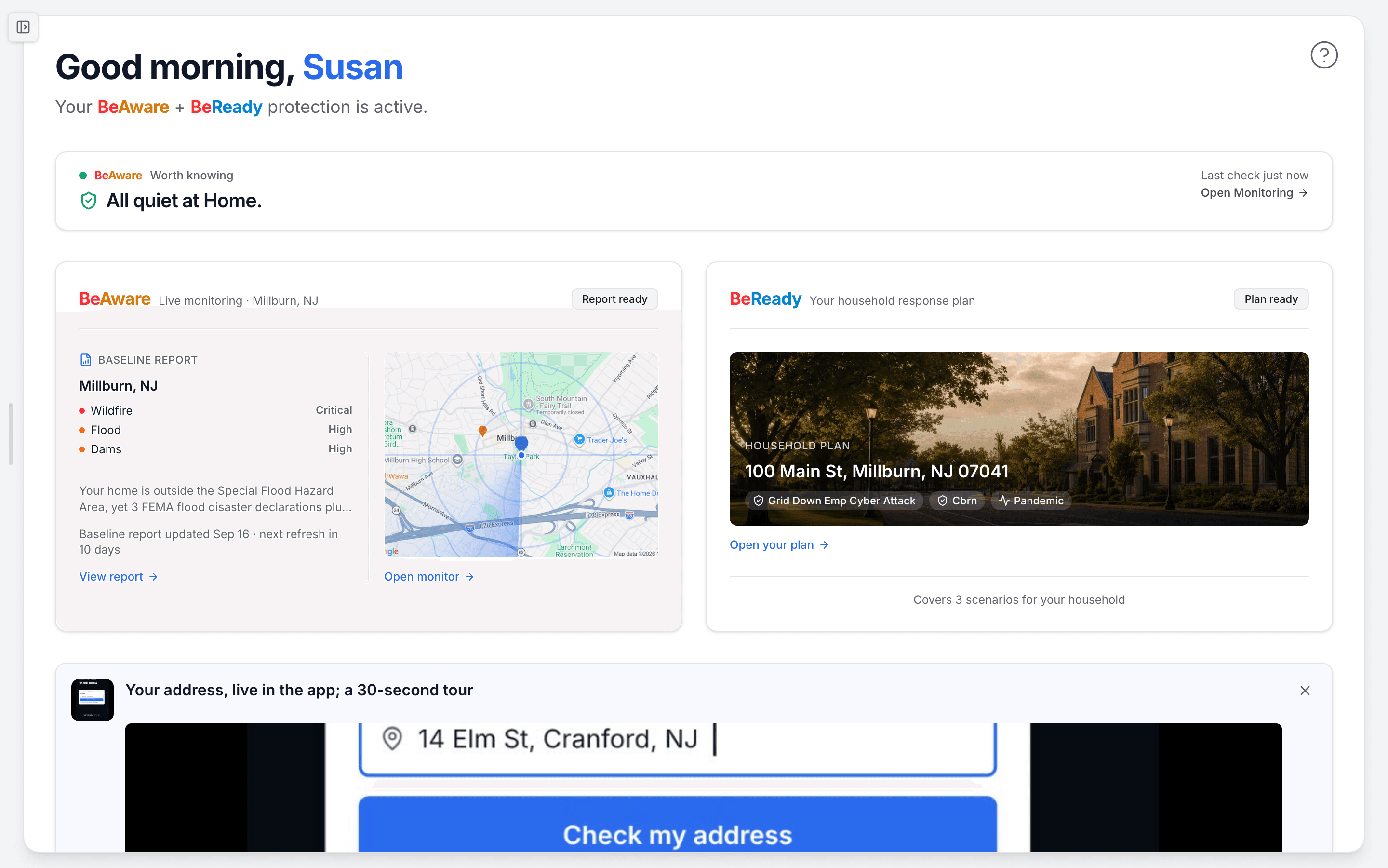 Your home dashboard
