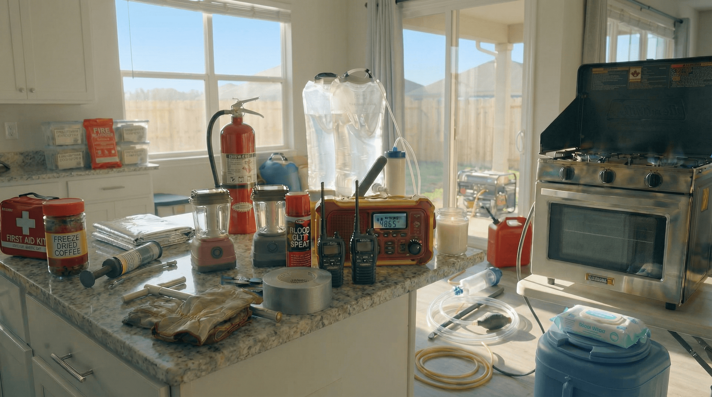 "Prepare for the worst, hope for the best " for a family of four